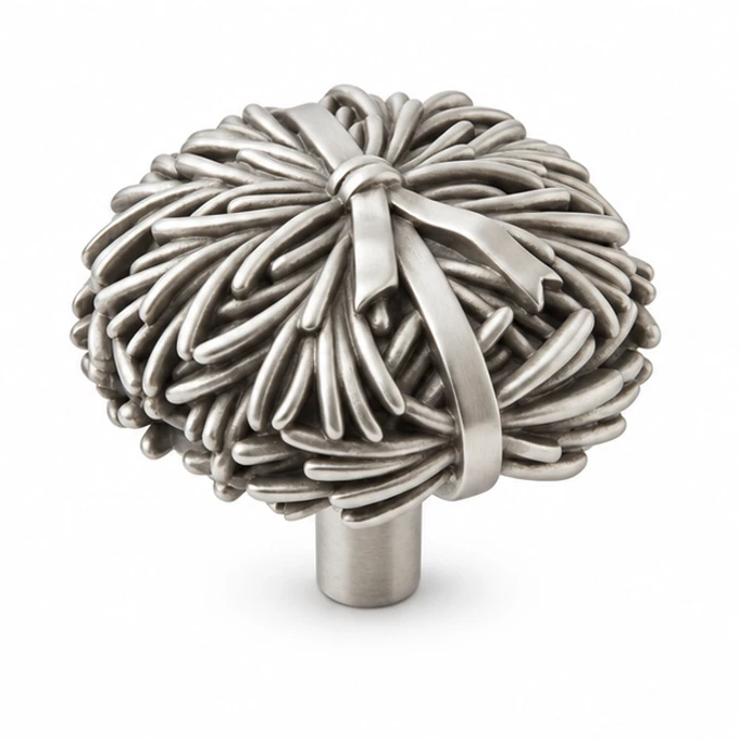Rosemary Posy knob in satin stainless