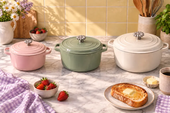 The same Daisy on three pots, ready for breakfast.